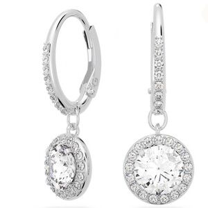 Swarovski Silver Crystal Drop Earrings